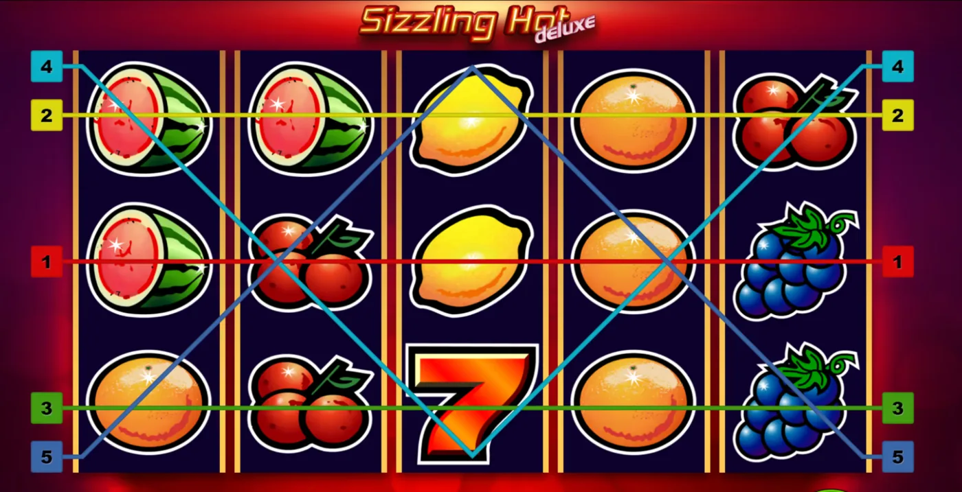 sizzling hot deluxe zasady gry 5 linii wygrywających